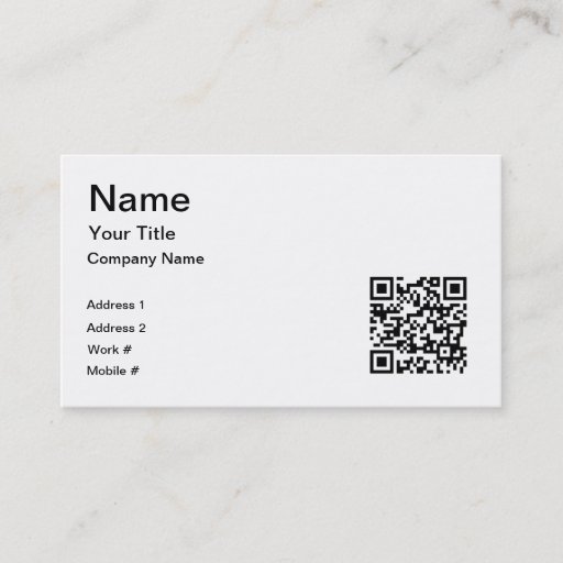 Customizable QrCode Business Card Template