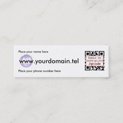 QRCode Business Card for .Tel Domains