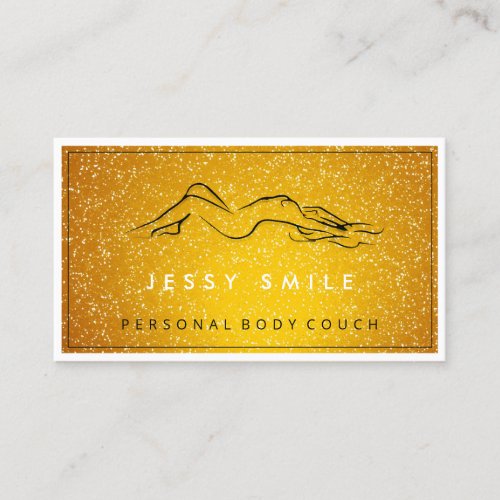 QRCode Logo Body Sculpting Massage Care Orange Business Card