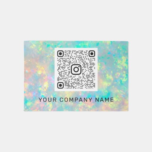 QRCODE Promotional Company Custom Name Holograph Rug