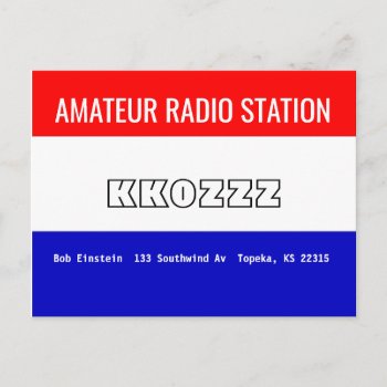 Qsl Card Amateur Radio Station by hamgear at Zazzle