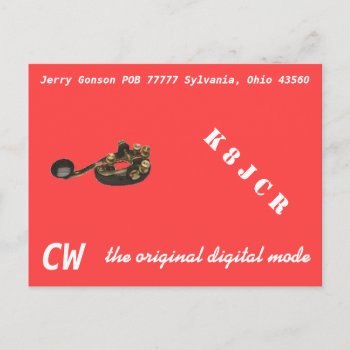 Qsl Card - Cw The Original Digital Mode by hamgear at Zazzle