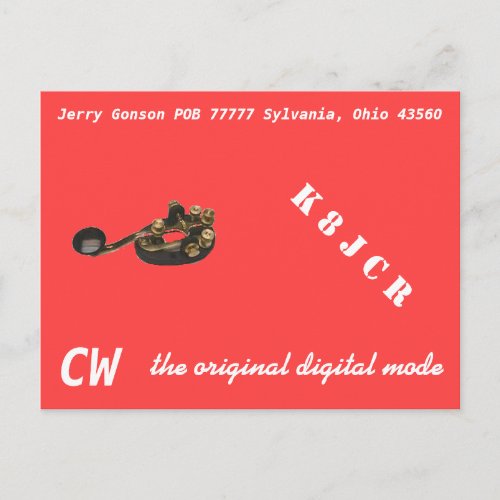 QSL Card _ CW the Original digital Mode