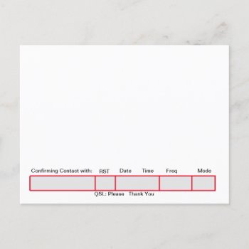 Qsl Card For You To Design by hamgear at Zazzle