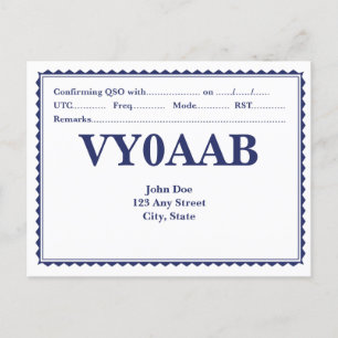 QSL Card Retro Patterned Border