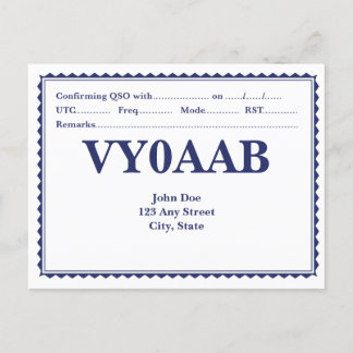 QSL Card Retro Patterned Border