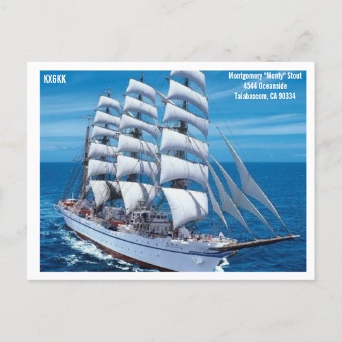 QSL Card _ Sailing Ship