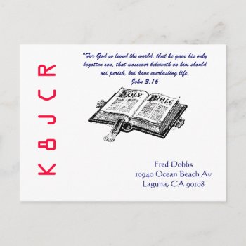 Qsl Card With Bible by hamgear at Zazzle