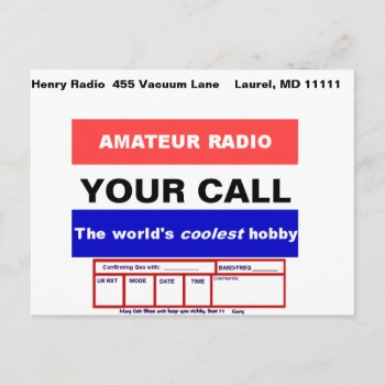 Qsl Card - World's Coolest Hobby by hamgear at Zazzle