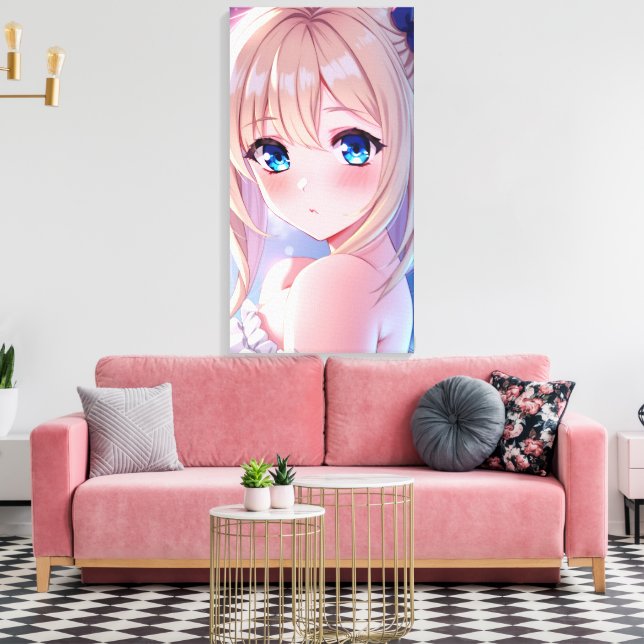 QT Blue Eyes 3 Canvas Print (Insitu(LivingRoom))