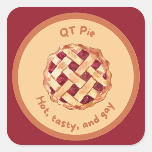 QT Pie cutiepie  Square Sticker