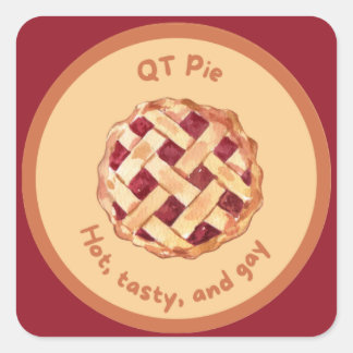 QT Pie (cutiepie) Square Sticker