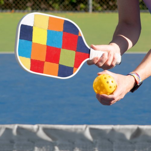 Qu 1 Color Chart by Paul Klee   Pickleball Paddle