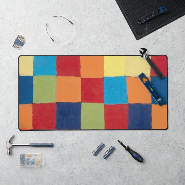 "Qu 1" Color Chart | Paul Klee | Desk Mat (Workstation)