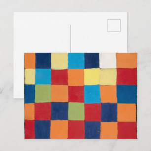 "Qu 1" Color Chart Paul Klee Postcard