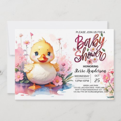 Quack and Quirk Baby Shower Invitation