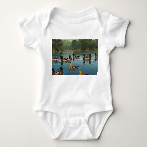  Quack Art Duck_Inspired T_Shirt Designs Baby Bodysuit