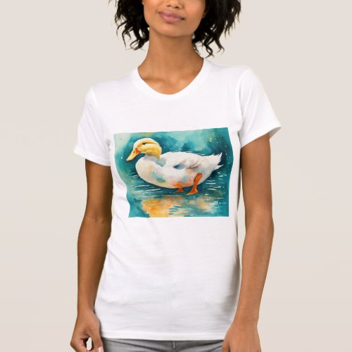 Quack Attack Tees Nature_Inspired Duck Pond Colle T_Shirt