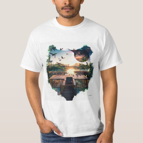 Quack Attack Tees Nature_Inspired Duck Pond Colle T_Shirt