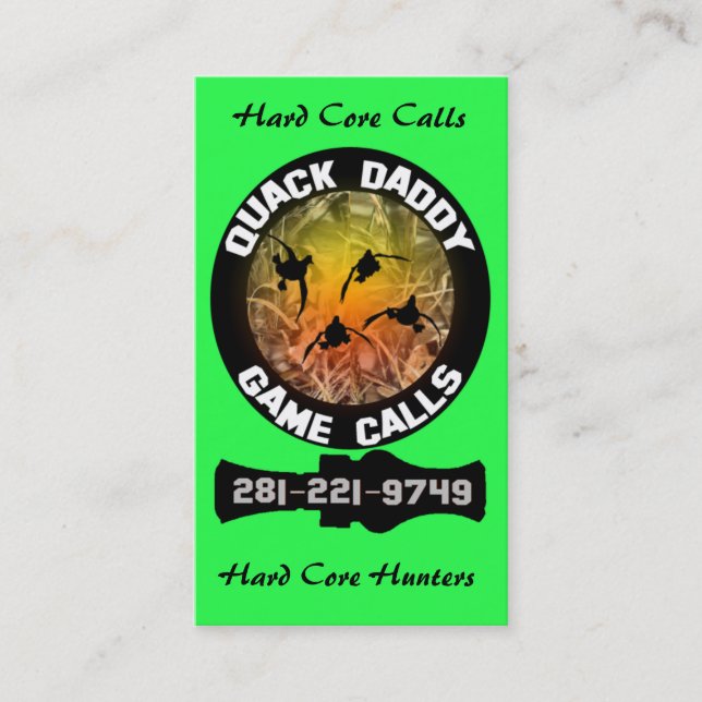 Quack Daddy Game Calls Calling Card (Front)