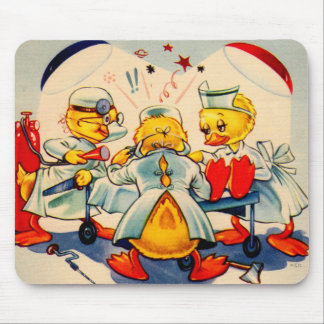 quack doctors and quack nurse medical ducks mouse pad