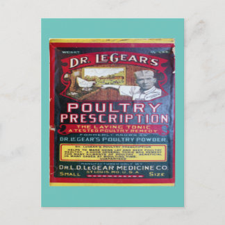 Quack Medicine Cure Old Vintage Chicken Tonic Postcard
