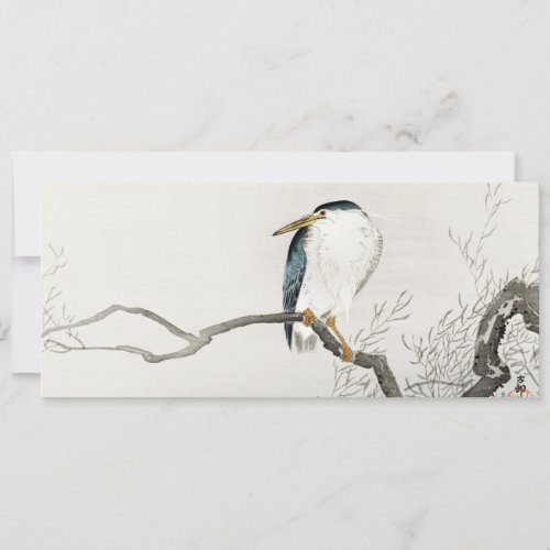 Quack On Erratic Branch _ Ohara Koson _ Heron Art  Card