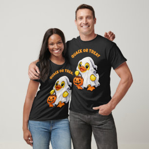 Quack or Treat Ghost Rubber Duck Halloween T-Shirt