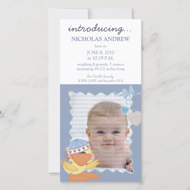 Quack Quack Baby Birth Announcement ::: 01 (Front)