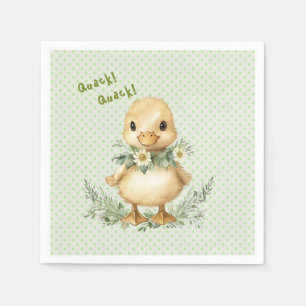 Quack! Quack! Says the Duck! Baby Shower  Napkins