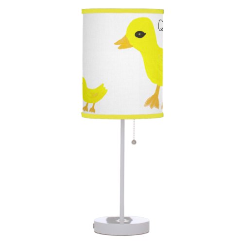 Quack Quack Yellow Rubber Ducky Nursery Table Lamp