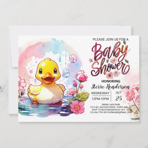 Quack_tastic Baby Shower Joy Invitation