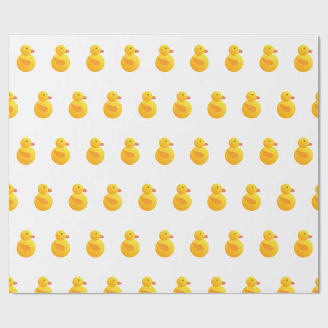 Quack & Wrap – Cute Yellow Duck Gift Wrap (Flat)