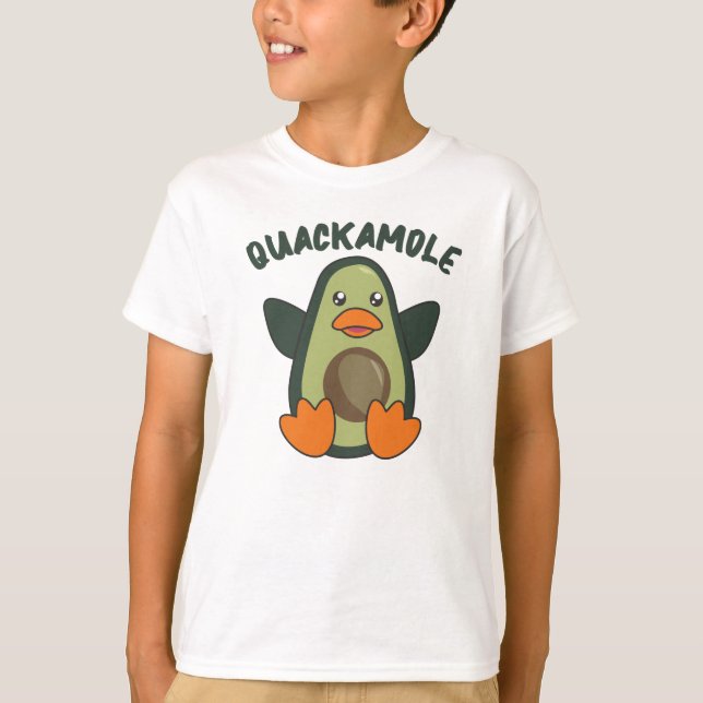 Quackamole Sweet Avocado Duck Pun Avocados T-Shirt (Front)
