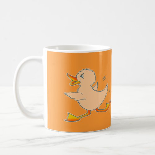 Quackers orange duck mug