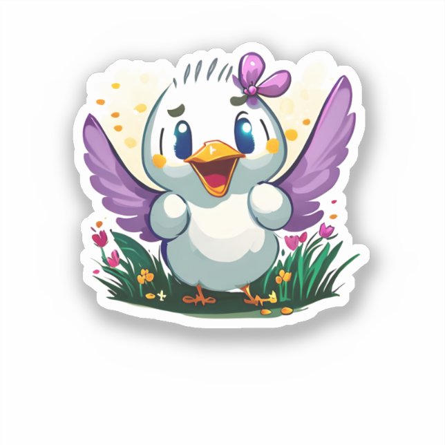 Quackin' Cute  Sticker (Front)