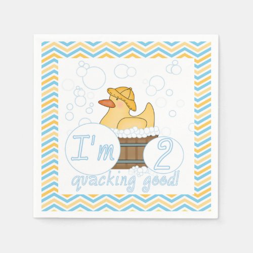 Quacking Good Duck 2nd Birthday Paper Napkins