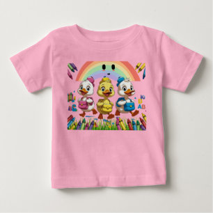 "Quacking into Kindergarten!" – Cute Duck Back-to- Baby T-Shirt