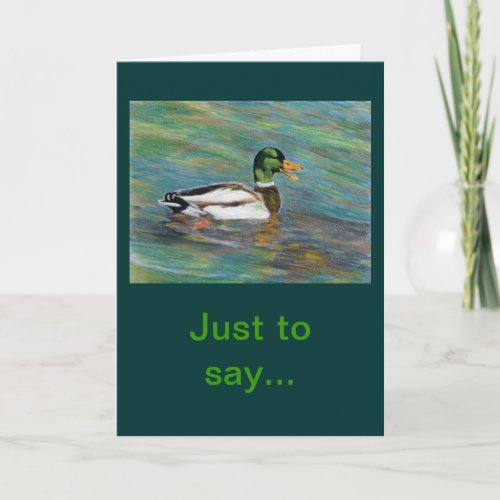Quacking Mallard Duck Fine Art Gift Card
