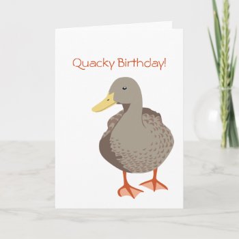 Quacky Birthday Greeting Card by flopsock at Zazzle