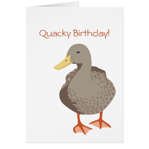 Quacky Birthday Greeting Card | Zazzle