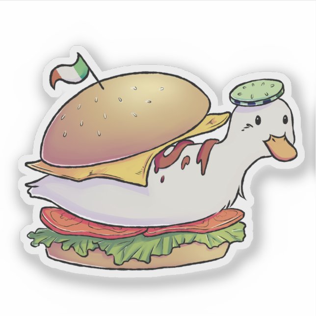 Quacky patty sticker (Front)