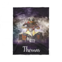 Quad 4 Wheeler ATV Motocross Racing Personalized Fleece Blanket