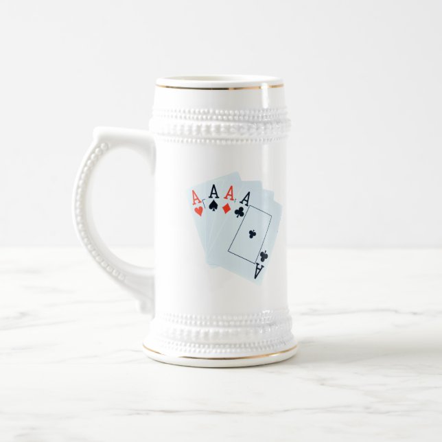 Quad Aces, Beer Stein (Left)