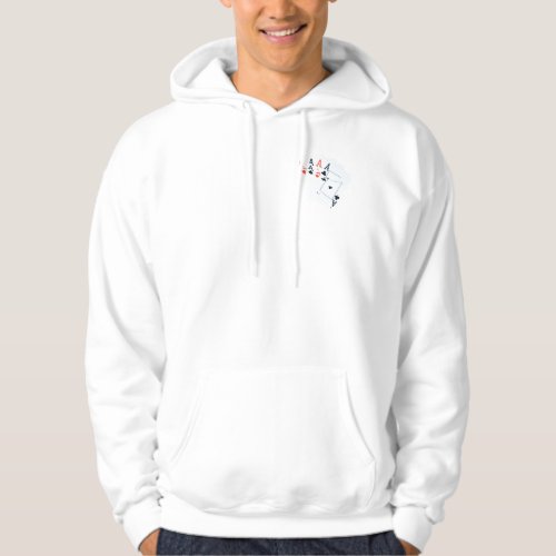 Quad Aces Poker Cards Pattern Hoodie