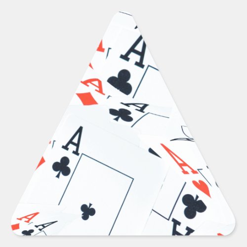 Quad Aces Poker Cards Pattern Triangle Sticker
