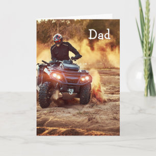 Quad ATV Off-Road Vehicle Birthday Dad Father Card