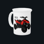 Quad bike atv cartoon illustration  beverage pitcher<br><div class="desc">Quad bike atv cartoon illustration</div>