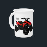 Quad bike atv cartoon illustration  beverage pitcher<br><div class="desc">Quad bike atv cartoon illustration</div>