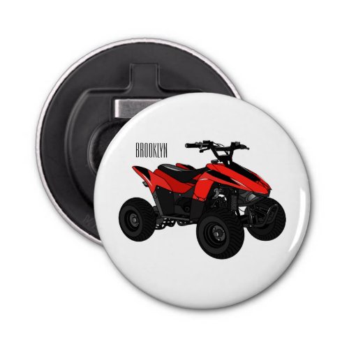 Quad bike atv cartoon illustration  bottle opener